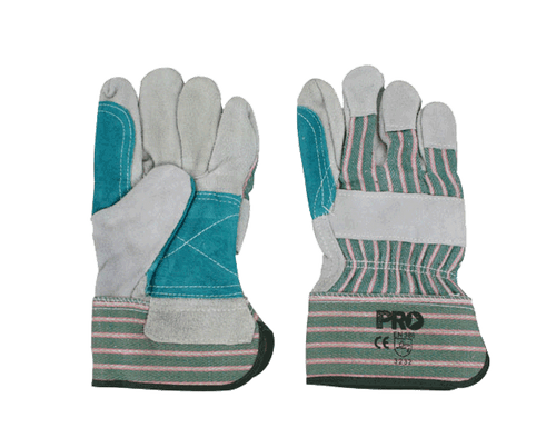 ProChoice Cotton/Leather Striped Gloves