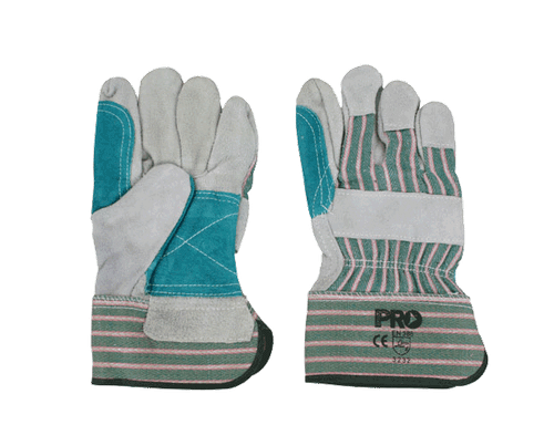 ProChoice Cotton/Leather Striped Gloves