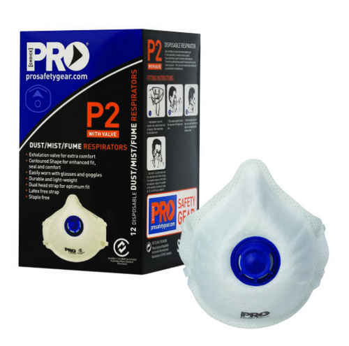 Prochoice P2 + Valve Dust, Mist & Fume Mask 12/Box 20box/Ctn