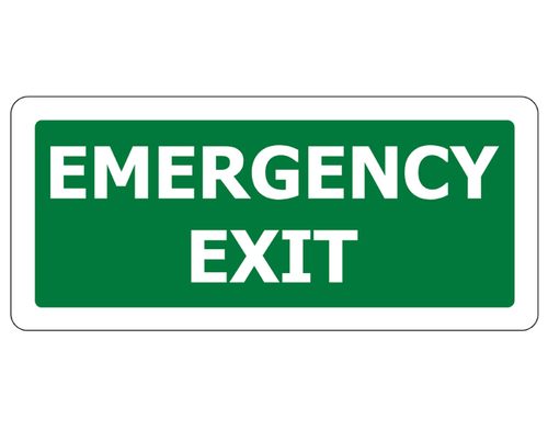 Sign PVC - Emergency Exit - 450x200mm