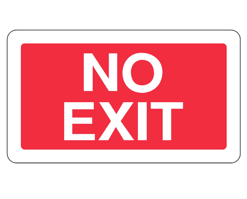 Sign ACM - No Exit - 340x200mm