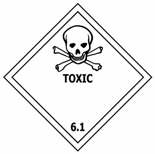 Sign ACM - Toxic Class 6.1 - 295x295mm