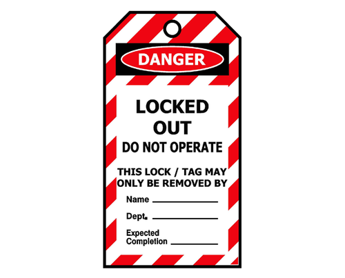 Locked Out - Do Not Operate - 80x145mm