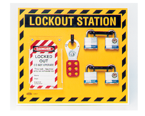 Sign ACM - Lockout Station with Components - 340x300mm