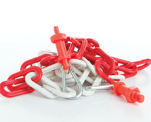 Safety Chain 8mm Plastic Red/White 25mt/roll