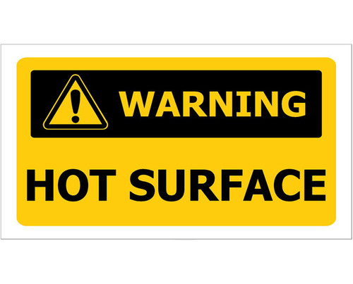 Sign ACM - Warning Hot Surface ACM - 450x200mm