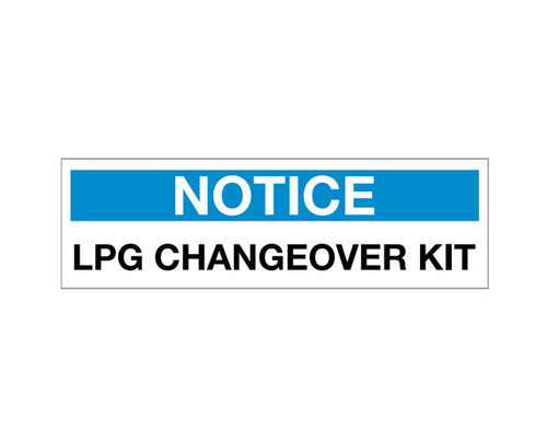 Sign LPG Change Over Kit PVC - 500x150mm