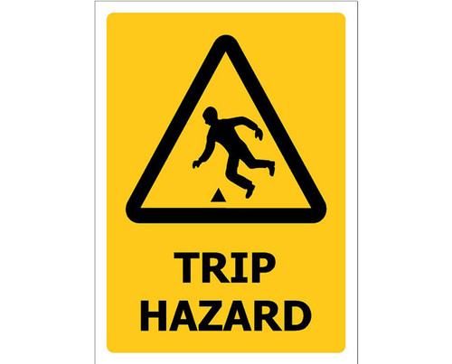 Sign PVC - Trip Hazard PVC - 180x250mm
