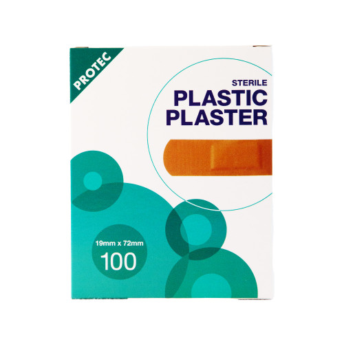 Protec Plastic Plaster Strips 72mmx19mm 100/Box