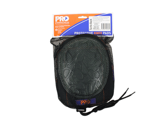Turtle Back Knee Pads Hard Shell Black 20/Ctn