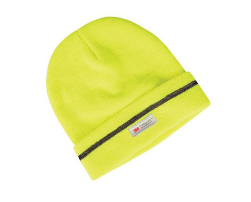 Beanie Acrylic Knit Fluro Reflective