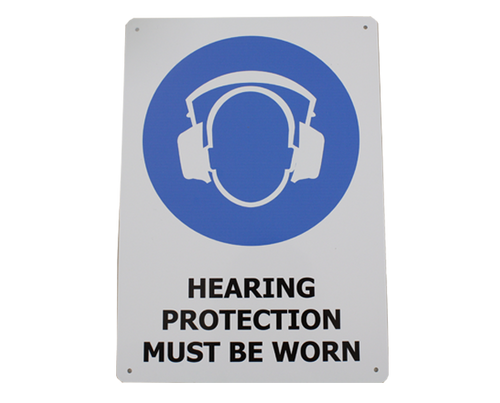 Sign ACM - Hearing Protection Must be Worn - 240x340mm