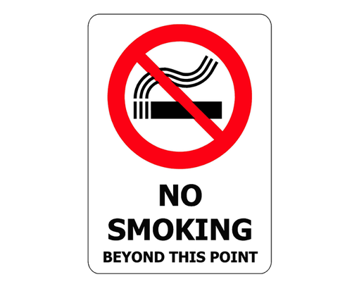 Sign ACM - No Smoking Beyond this Point - 240x340mm