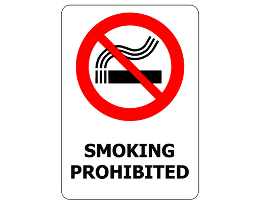 Sign ACM - Smoking Prohibited - 240x340mm