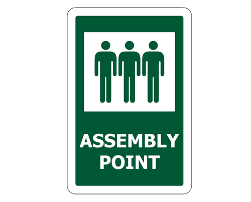 Sign ACM - Assembly Point - 300x450mm