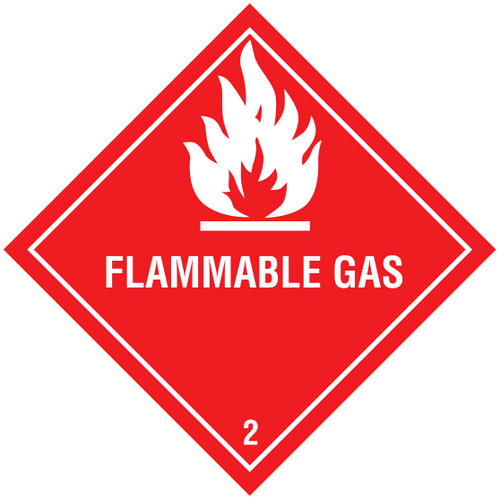 Label Flamable Gas Class 2