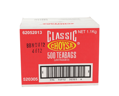 Choysa Classic Tagless Tea Bags 500/Box