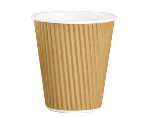 Hot Cups Ripple-Wrap - Brown - 12oz - 1000/Ctn