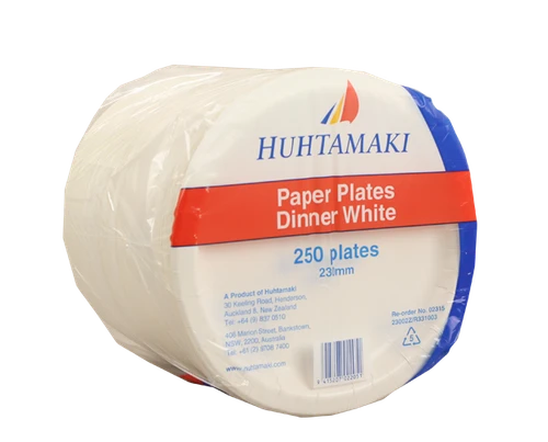 Paper Plate 23002Z White 23cm 250/Pk