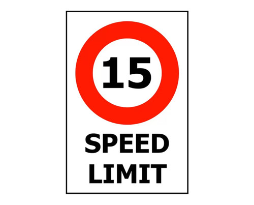 Speed Limit 15km ACM - 300x450mm