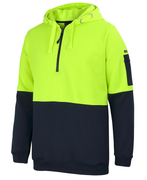 Hoodie  Fleece 1/2 Zip HiVis 280gsm