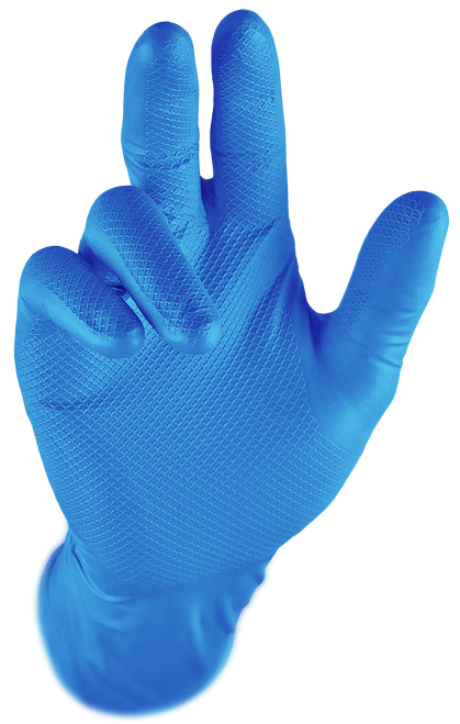 Grippaz Nitrile Gloves Blue 50/pk