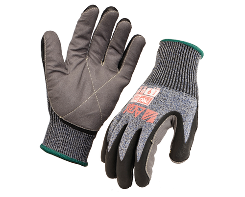 Arax Nitrile Dip Leather Palm Cut D Gloves