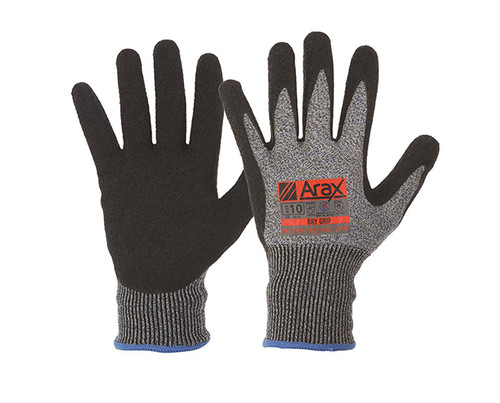 Arax Latex Palm Crinkle Dip Cut D Gloves