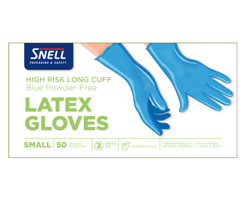 Snell Latex Gloves High Risk P/Free 300mm
