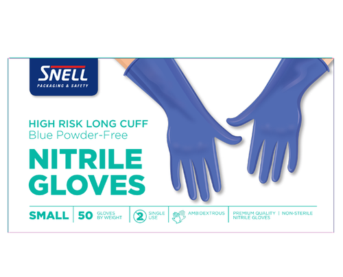 Snell Nitrile High Risk P/Free 300mm Cuff