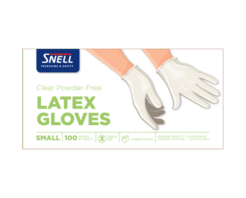 Snell Latex Gloves P/Free - 240mm - Clear