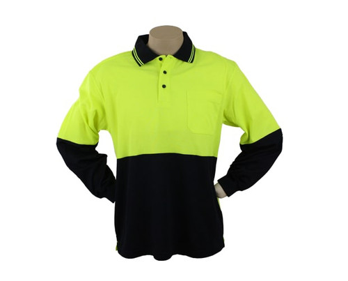 Polo Hi Vis Cotton Back L/S