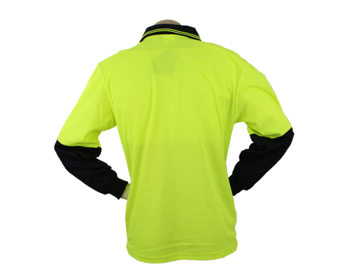 Polo Hi Vis Cotton Back L/S