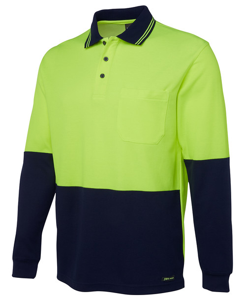 Polo Hi Vis Cotton Back L/S