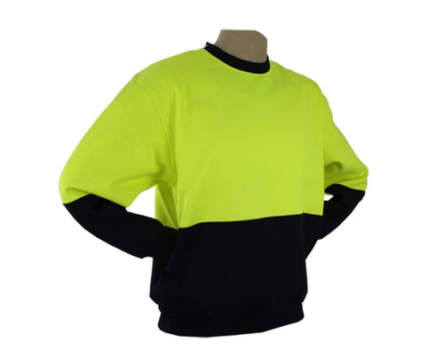 Pullover Hi Vis Polycotton Fleecy Crew