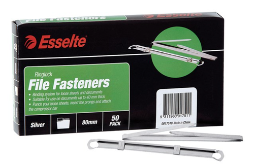 Esselte File Fasteners 80mm Box 50