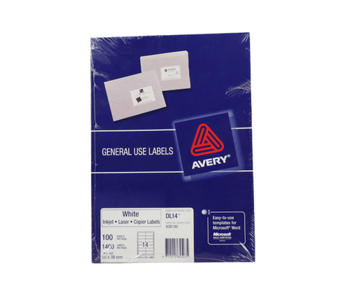 Avery General Use Labels 1400Labels 99.1x38.1mm