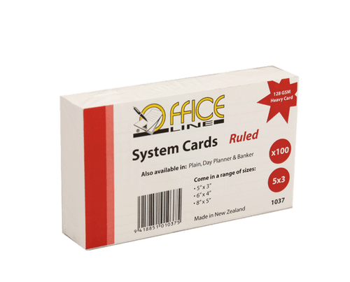 Collins System Plain Cards 53U - 127x76mm - 100/Pk