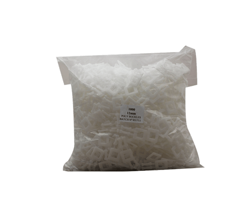 Poly Buckles 1000/Pk - 12mm - 5/Ctn