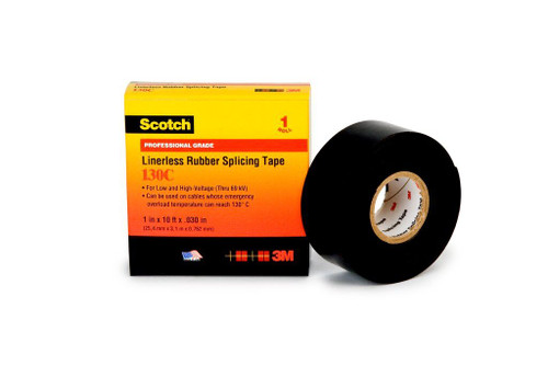 Scotch 130C electrical Rubber Tape 25mmx9m 24/Ctn