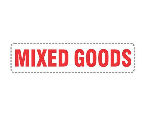 Label Printed Mixed Goods Red/White 30x125mm 250/Pk