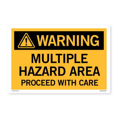 Sign PVC - Multiple Hazard - 480x600mm