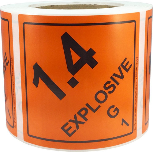 Label DG Class 1.4 Explosives 500/Roll