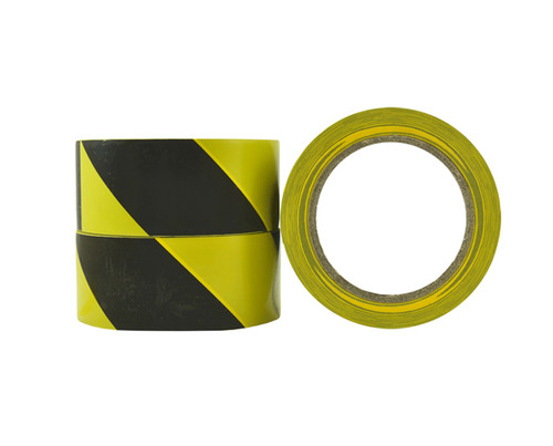 PVC Floor Marking Tape S471 Blk/Ylw 48mmx30m 24/Ctn
