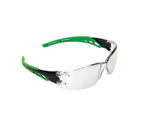 Cirrus Safety Glasses InOut Green Arms Clear Lens 12/Box
