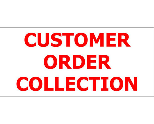 Sign Cust Order Collection MM - Red / White - 450x200mm