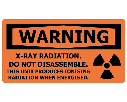 Sign Bodco Warning X-Ray Radiation PVC - 150x80mm