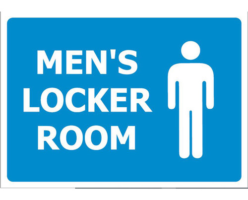 Sign Mens Locker Room PVC - 420x300mm