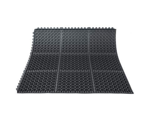 Cushion Foot Solid Black 914x914mm