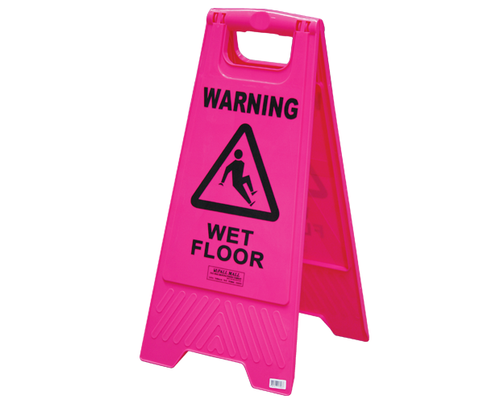 Gala A Frame Safety Sign Pink Warning Wet Floor